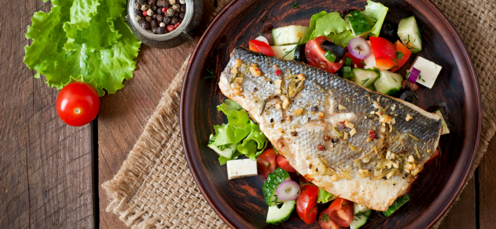 Pečeni brancin s povrćem