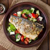 Pečeni brancin s povrćem