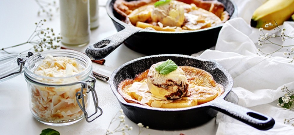 Pufnaste palačinke sa karamelizovanim bananama 