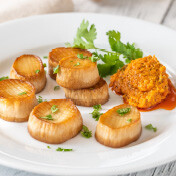 Miso glazirane veganske jakobove kapice