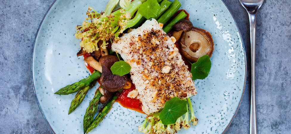 Palenta iz rerne sa šitakama I lešnikom