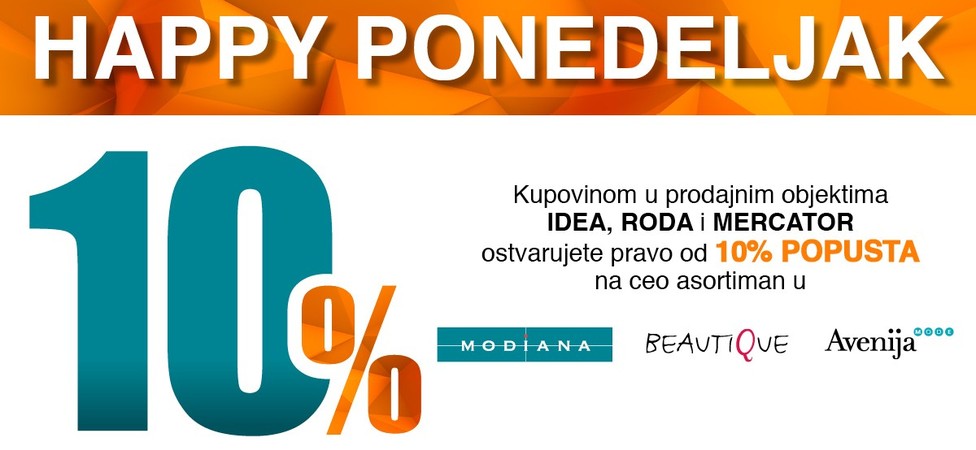 Akcija Happy ponedeljak u našim objektima