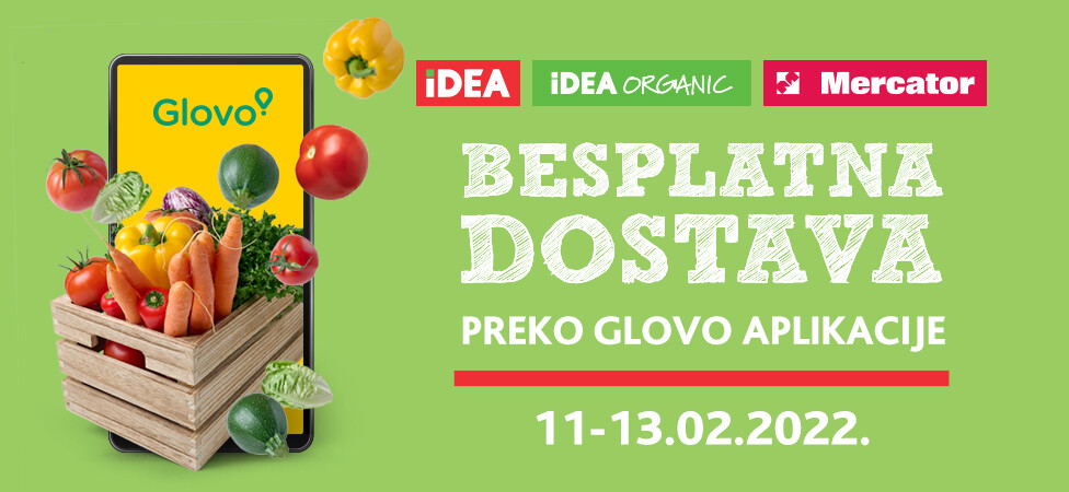 BESPLATNA DOSTAVA preko aplikacije Glovo