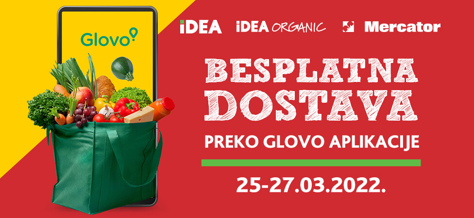BESPLATNA DOSTAVA preko aplikacije Glovo