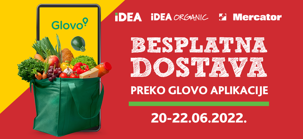 BESPLATNA DOSTAVA preko aplikacije Glovo