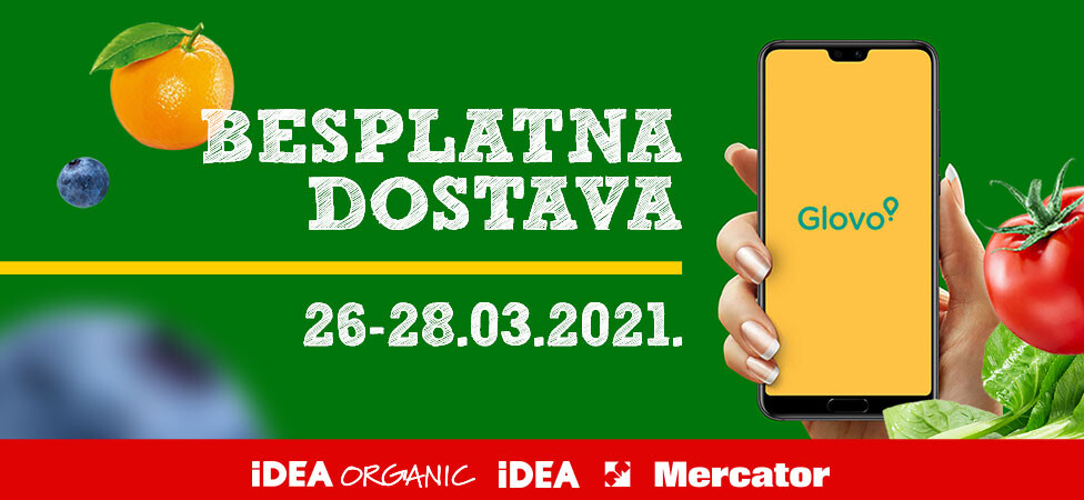 BESPLATNA DOSTAVA preko aplikacije Glovo