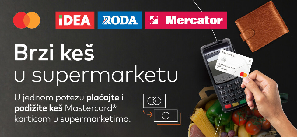 Brzi keš u više od 330 prodavnica i na više od 1300 kasa širom Srbije