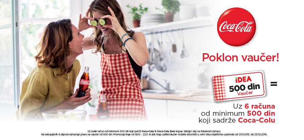 Coca Cola vaučer za kupovinu u IDEI