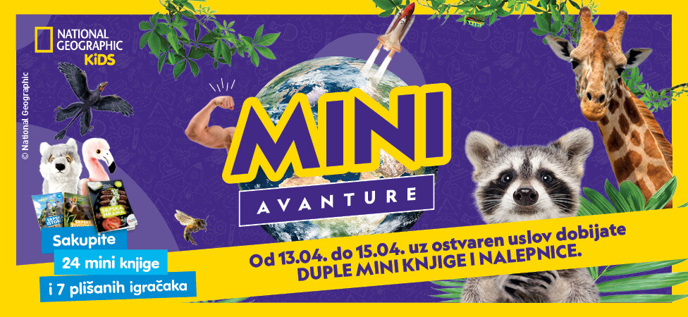 Duple mini knjige i nalepnice Mini Avanture u Idea, Roda i Mercator prodavnicama