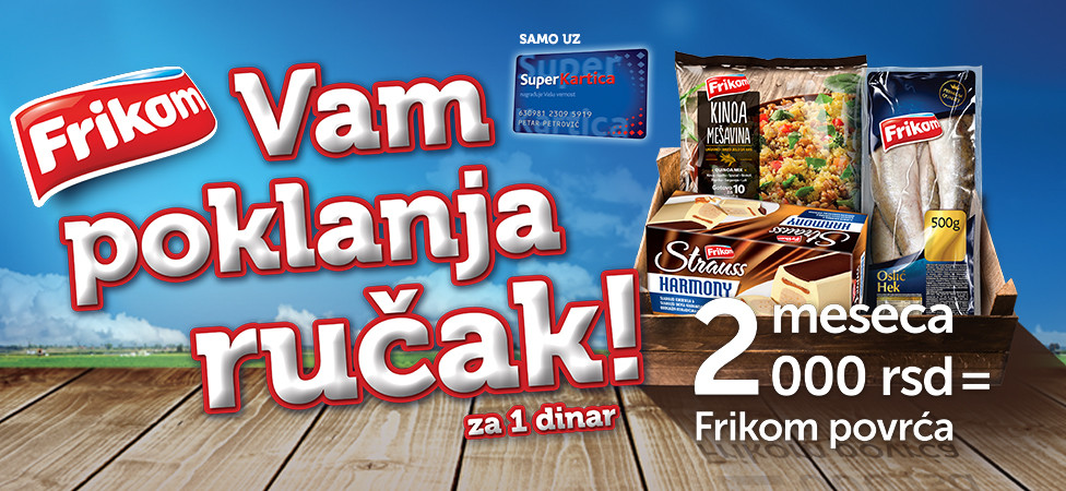 Frikom i Super Kartica su za Vas pripremili neodoljivu ponudu!