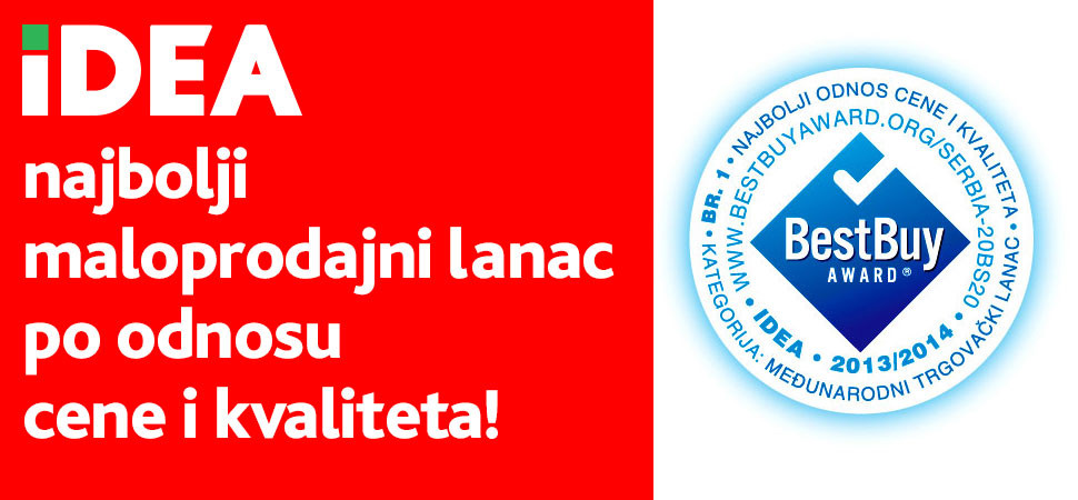  IDEA - Br. 1 u pogledu odnosa cene i kvaliteta u Srbiji