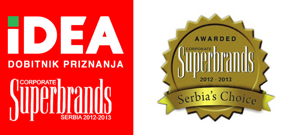  IDEA dobitnik priznanja SUPERBRANDS 2012/2013