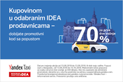 IDEA vam poklanja popust na vožnje taksijem preko Yandex aplikacije