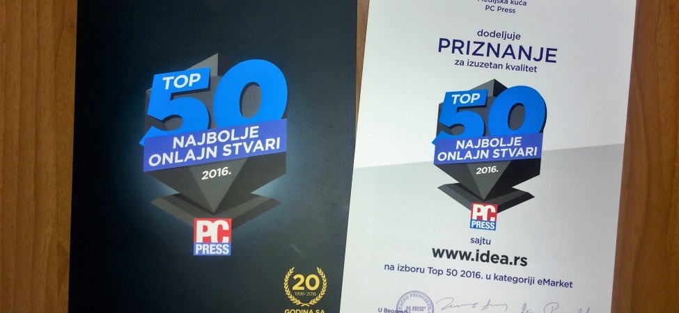 IDEA.rs sajtu uručeno priznanje PC Pressa 