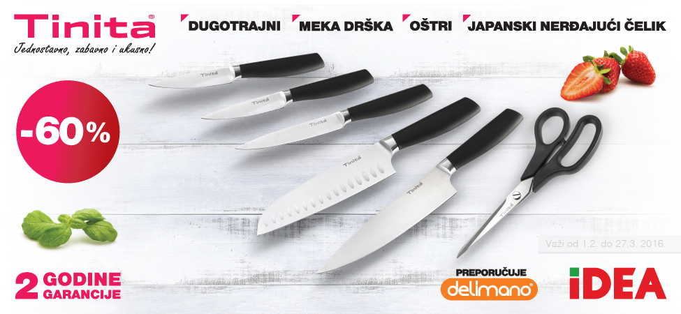 Iskoristite neverovatne popuste na Tinita set kuhinjskih noževa