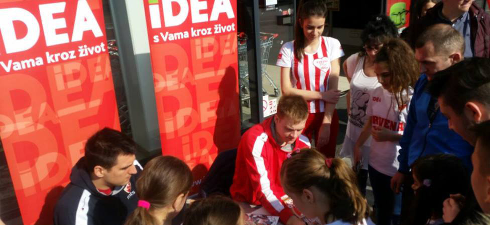 Košarkaši Zvezde posetili IDEA prodavnicu u Nišu
