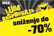 Luda rasprodaja u odabranim IDEA prodavnicama