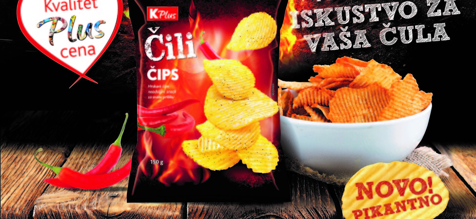 Neodoljivi K Plus ljuti čips čeka na vas