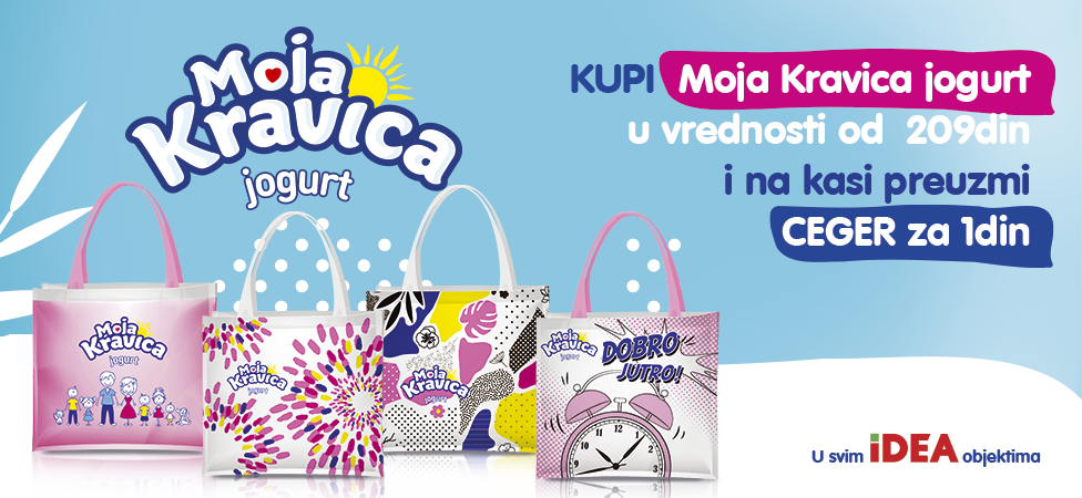 Osvoji Moja kravica ceger u IDEA prodavnicama