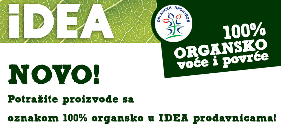 Ponuda organske hrane u IDEA prodavnicama