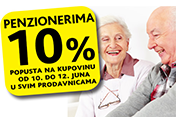 Popust za penzionere 10. do 12. juna