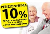 Popust za penzionere 10. i 11. maja
