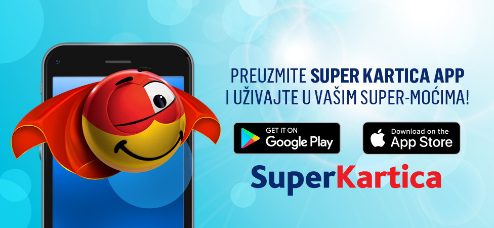 Super Kartica mobilna aplikacija - Popusti na dodir prsta od Vas!  