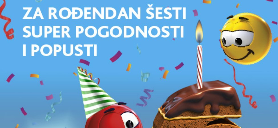 Super Kartica - za rođendan šesti super pogodnosti i popusti