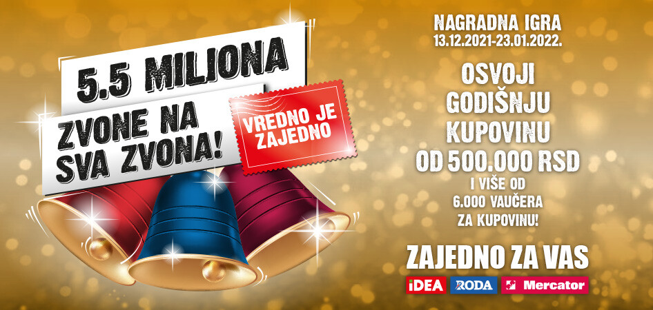 Velika VREDNO JE ZAJEDNO nagradna igra