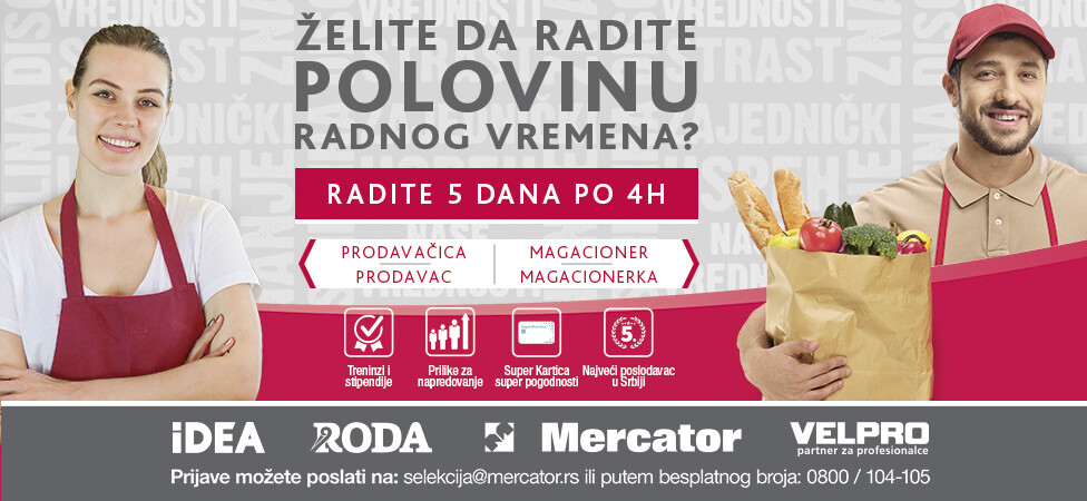 Želite da radite pola radnog vremena? Prijavite se za posao u našoj kompaniji.