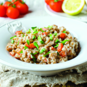 Heljda sa povrćem i kozjim sirom