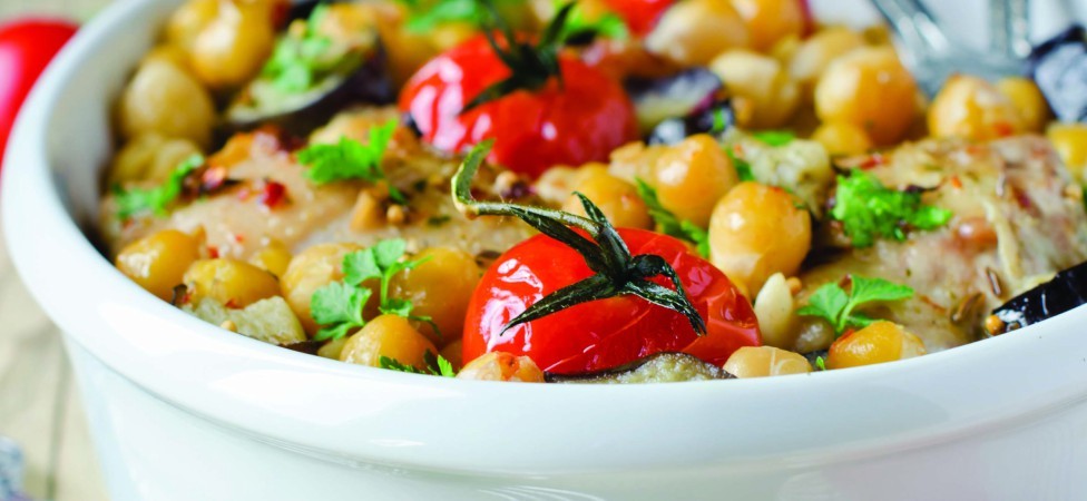 Pečene pileće grudi sa leblebijom i čeri paradjzom 