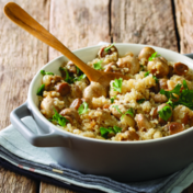 Rižoto sa šampinjonima i prazilukom