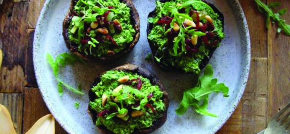 Šampinjoni punjeni pesto sosom 