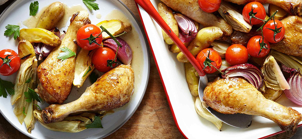 Pileći bataci i karabataci sa povrćem